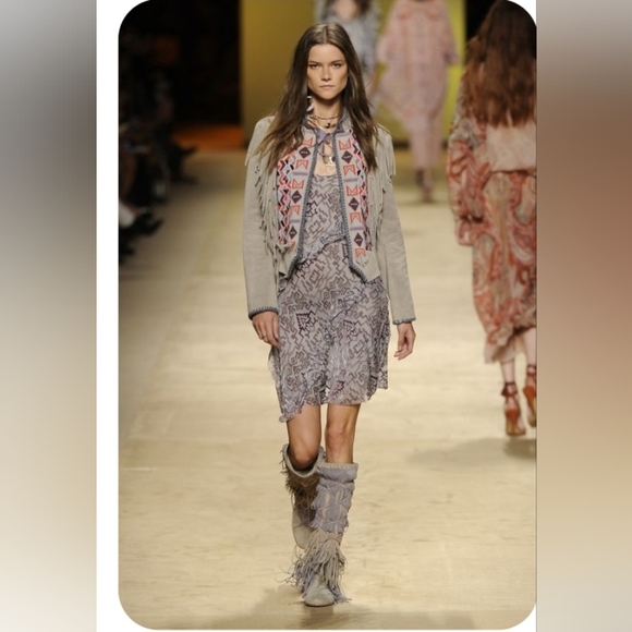 Y2K Jacquard Crop Blazer NWOT Size 8P - Picture 6 of 16